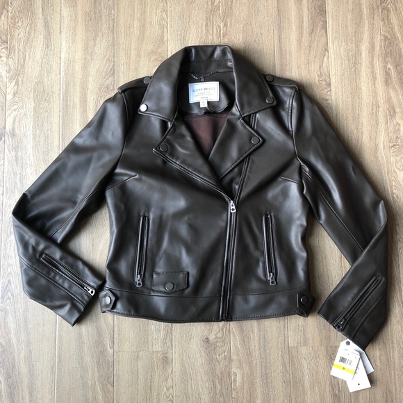 lucky brand faux leather jacket